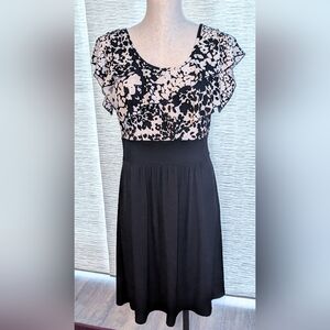 Susan Lawrence Black and White Asymmetrical Dress